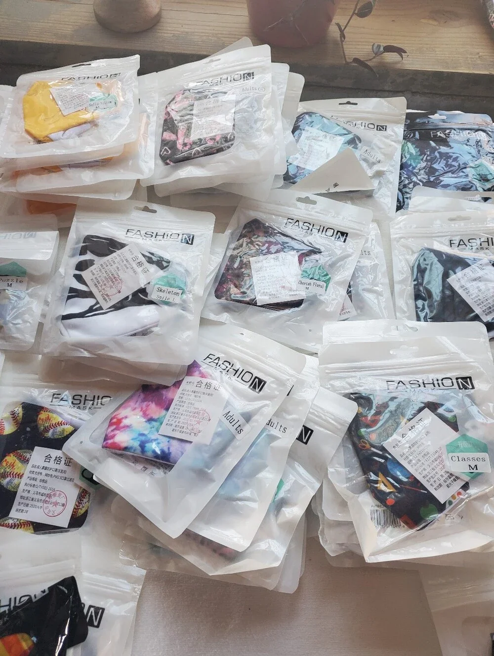 Fashion Face Mask-20- Mystery Pack With Extra Filters, Kids Or Adult Sizes